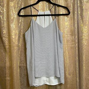 Express reversible black and white striped Barcelona cami, size S